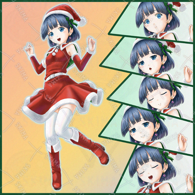 クリスマス　サンタ風ガール