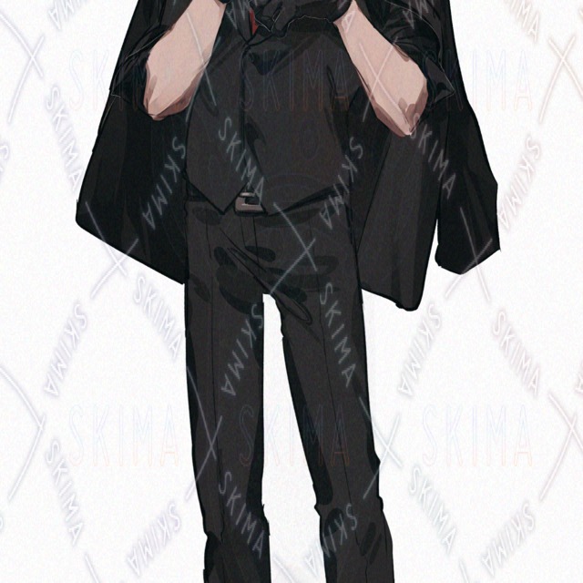 黒髪ベストの男性/表情5種＋メガネ差分の商品画像4枚目