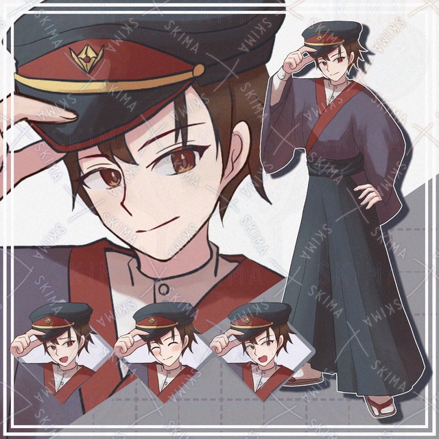 【表情10種】和服の男の子【立ち絵】