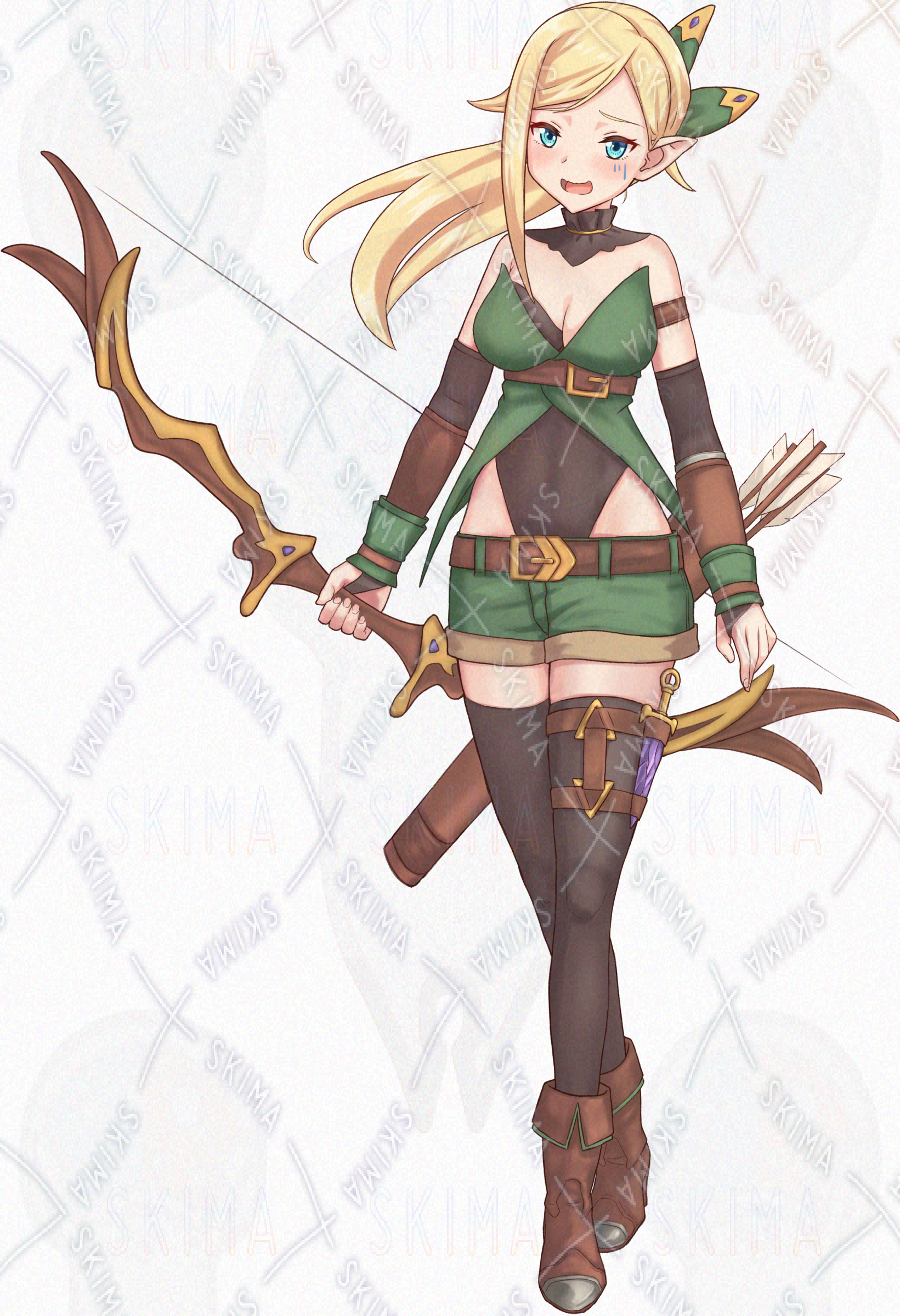 弓使いエルフ【表情10種】 | SKIMA（スキマ）