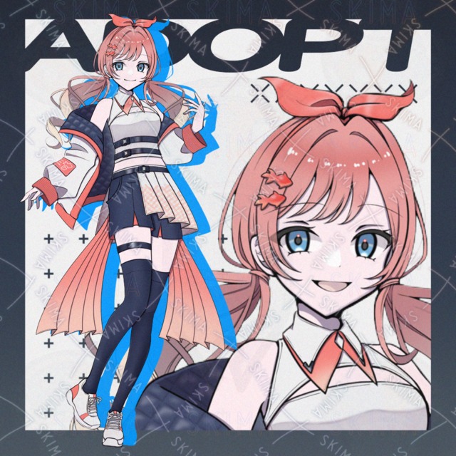 サイバーパンク風/金魚/サブカル/少女【表情10種類】