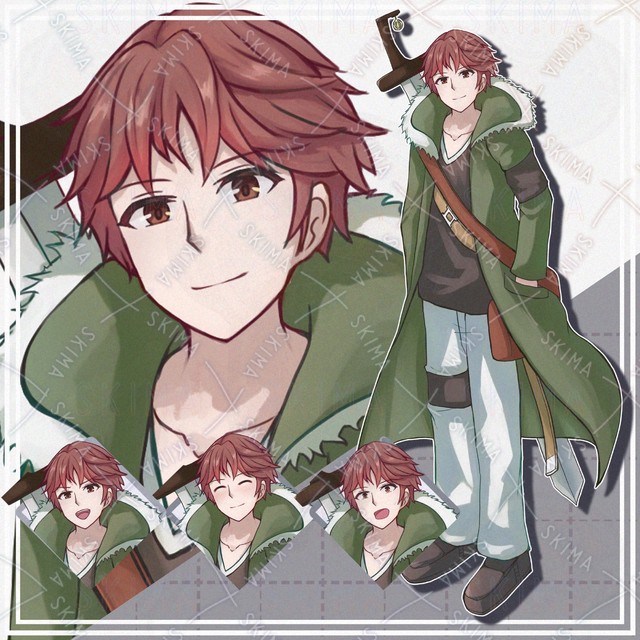 【表情10種】旅人剣士の男性【立ち絵】