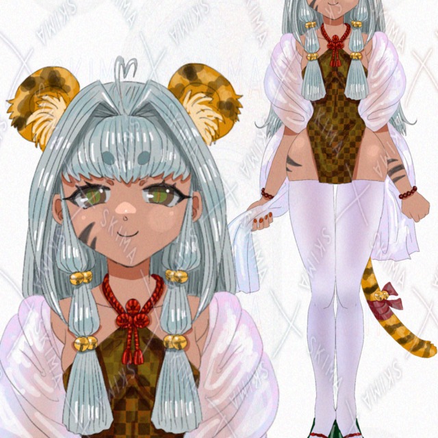 中華風褐色肌ケモ耳娘