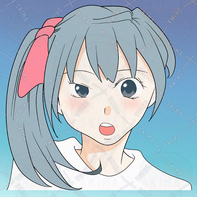 可愛い女の子のアイコンイラスト