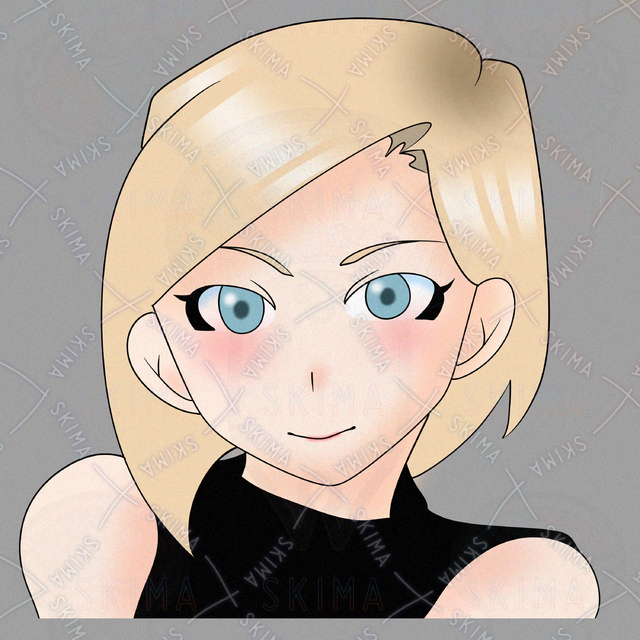 金髪の女性のSNSアイコンイラスト