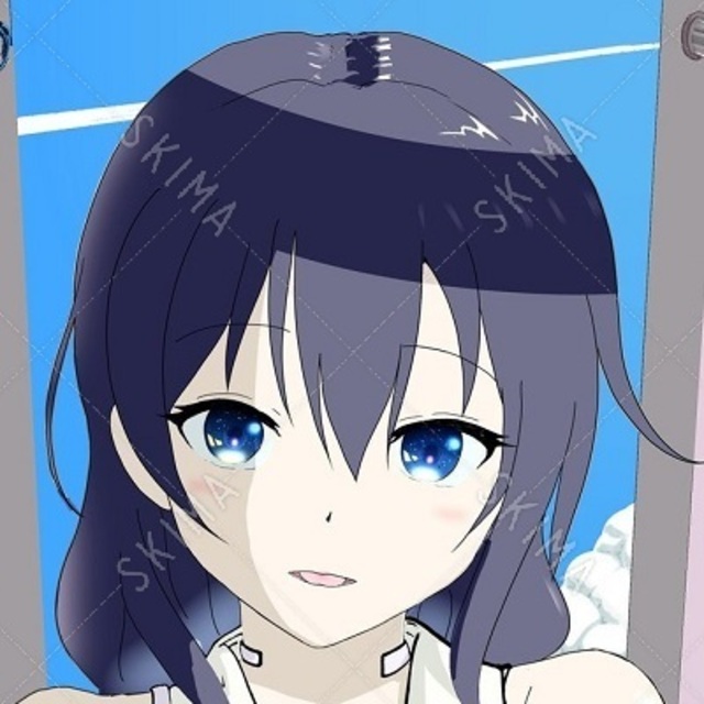 ＳＮＳアイコン　黒髪正面