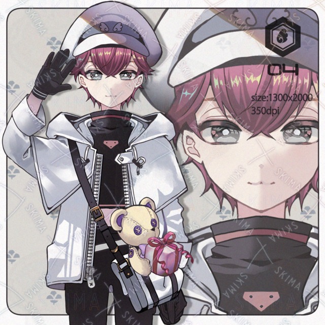 配達人の少年／ポーズ2種・表情3種