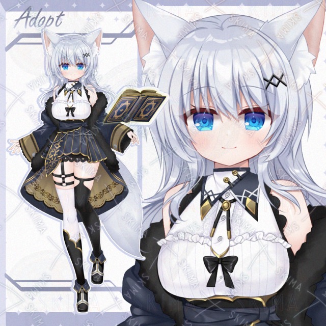 けもみみ魔導士ちゃん(表情差分＋装飾パーツ)