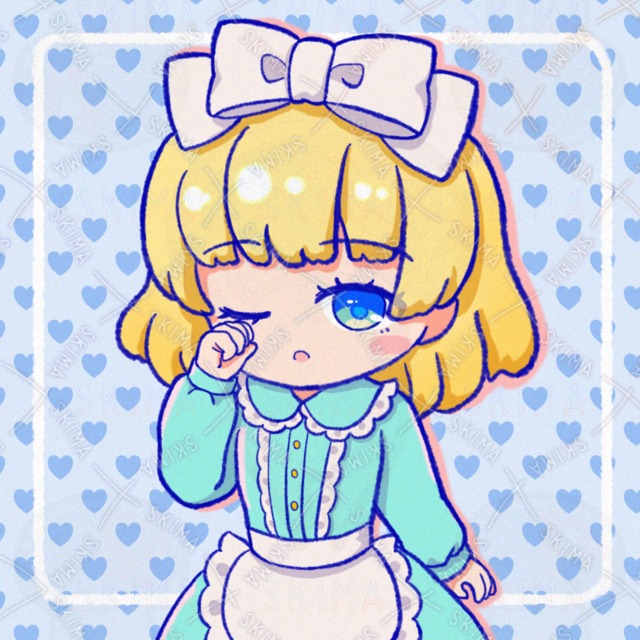 【SNSアイコン用】水色ワンピースの女の子