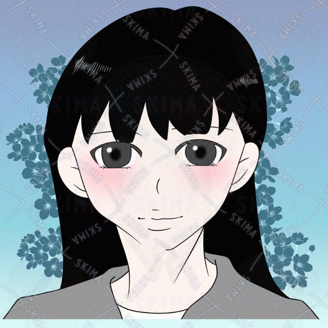 かわいい女の子のアイコンイラスト