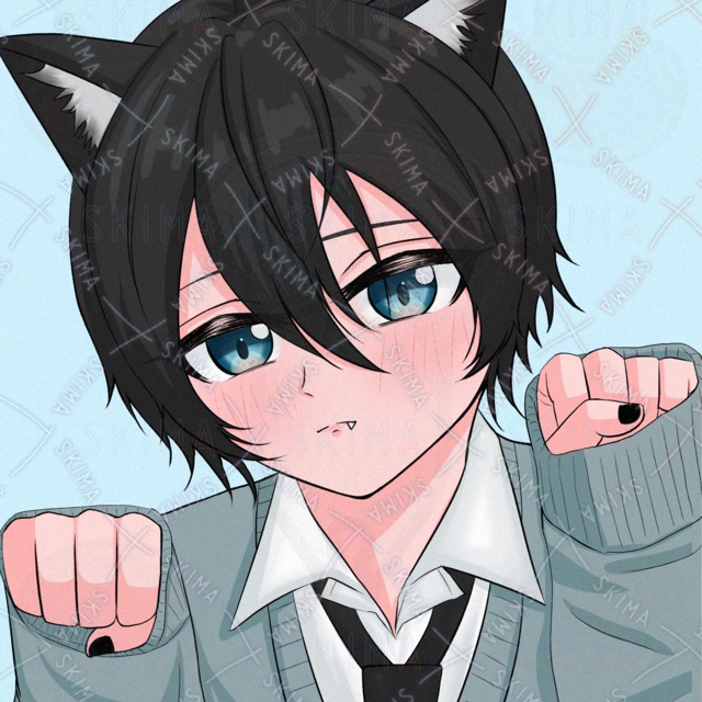 SNSアイコン　猫耳男の子