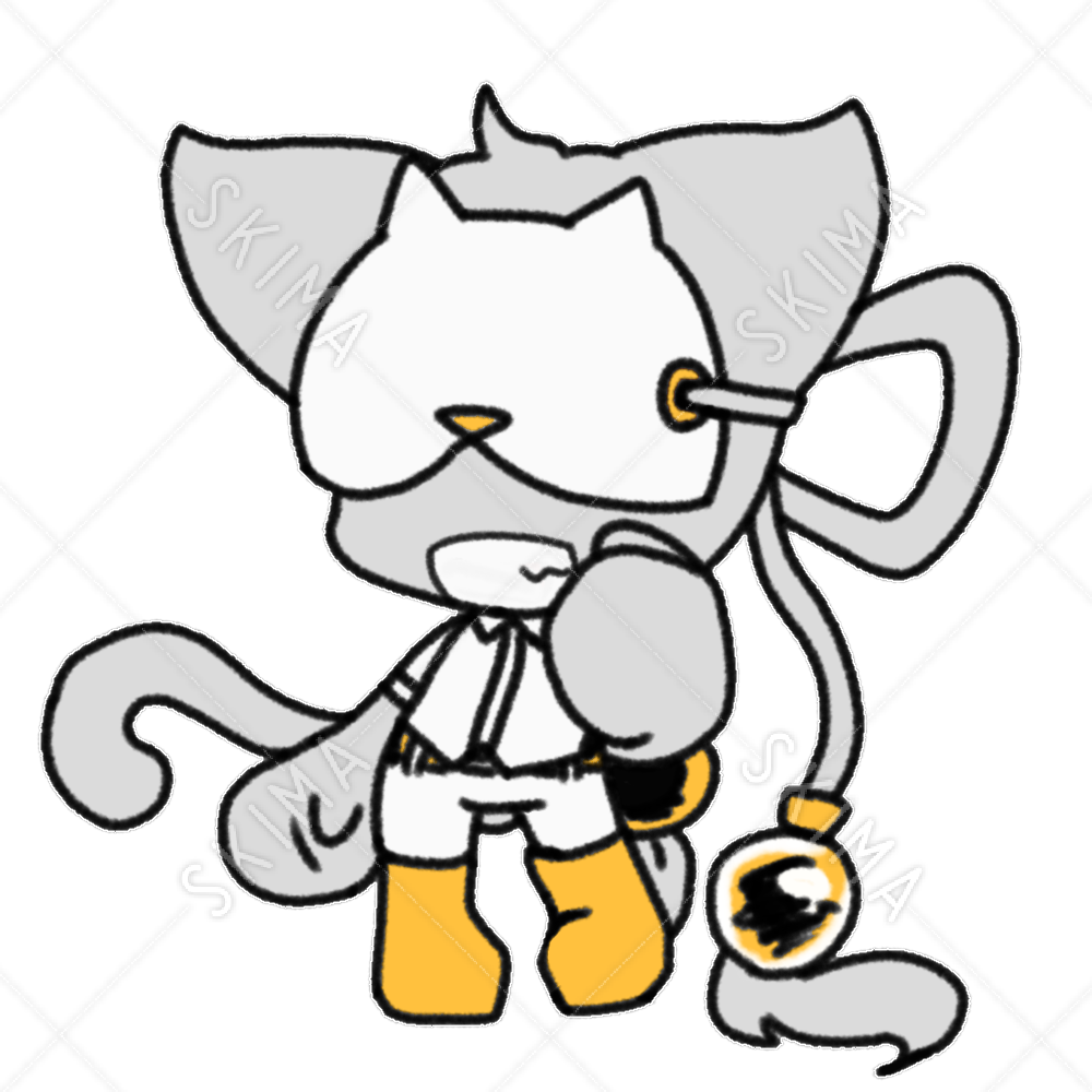お面つけた白猫さん スキマ スキルのオーダーメイドマーケット Skima