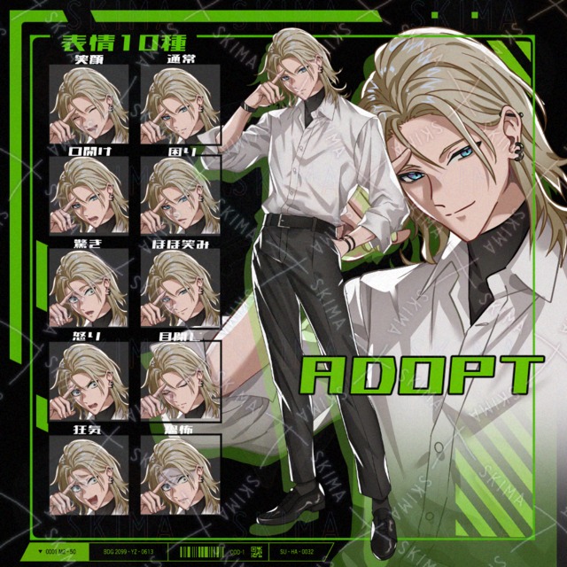 表情差10種　金髪男性