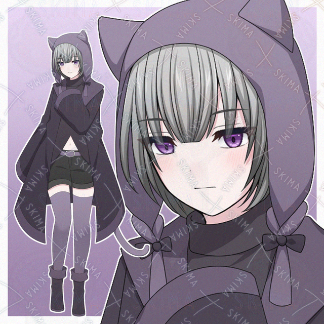 猫耳帽子をかぶった女の子【表情差分10種】