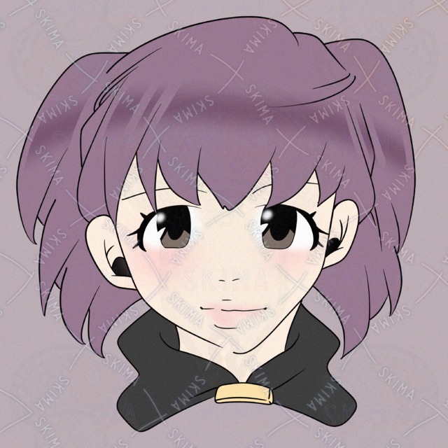 かわいい女の子のアイコンイラスト