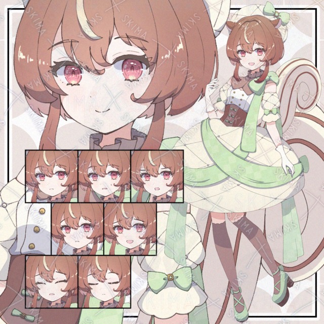 【表情9種】メロンパン×リスの子【adopt】