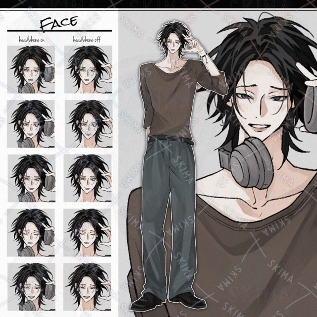 【adopt】表情5種＋ヘッドホン差分