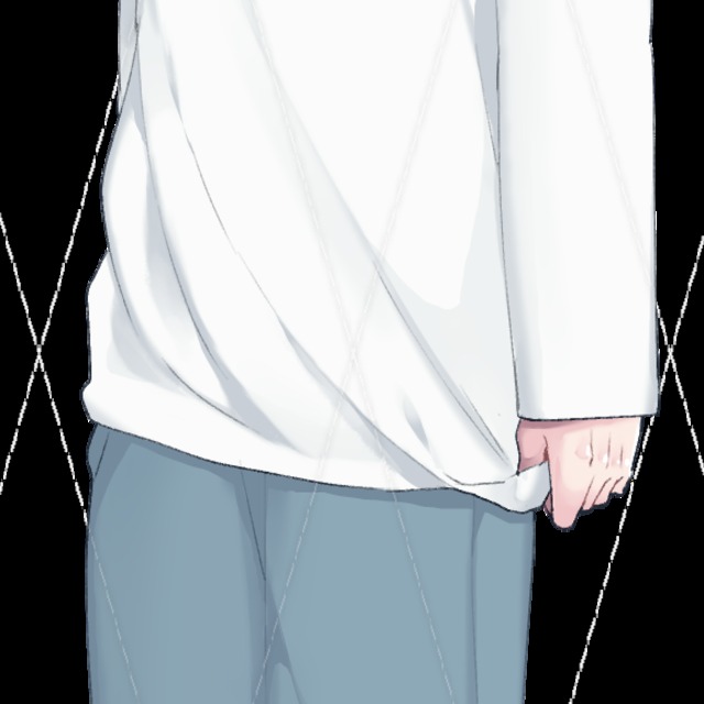 患者っぽい青年【表情差分】