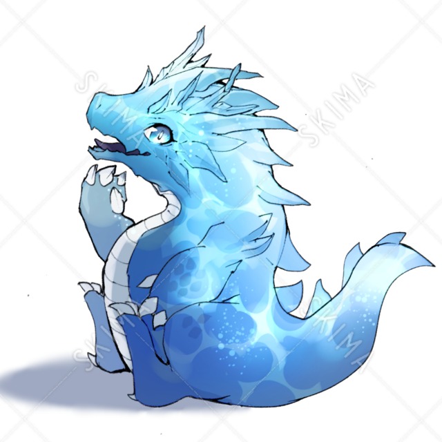 全身立ち絵 宝石 氷 ドラゴン スキマ スキルのオーダーメイドマーケット Skima