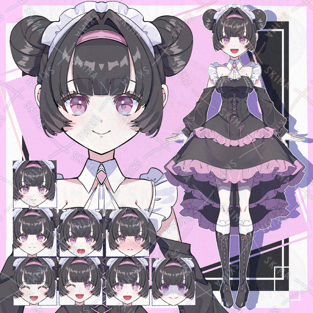 お団子ボブの子