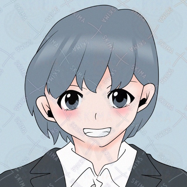 可愛い女の子のアイコンイラスト