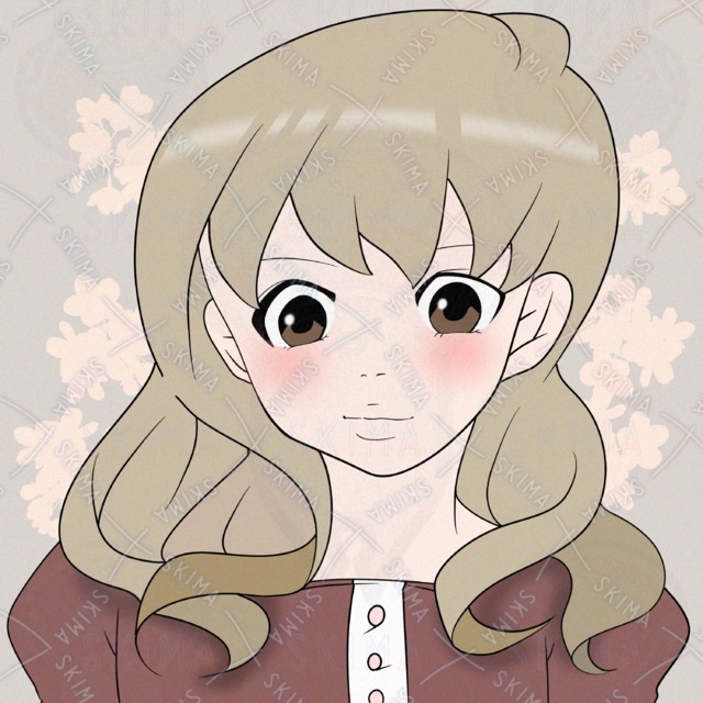 かわいい女の子のアイコンイラスト