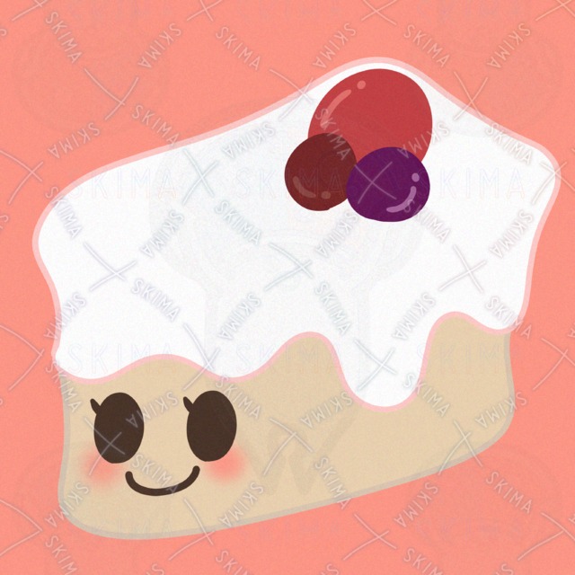 ショートケーキのアイコンイラスト