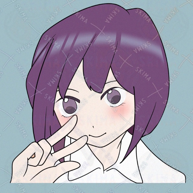 かわいい女の子のアイコンイラスト