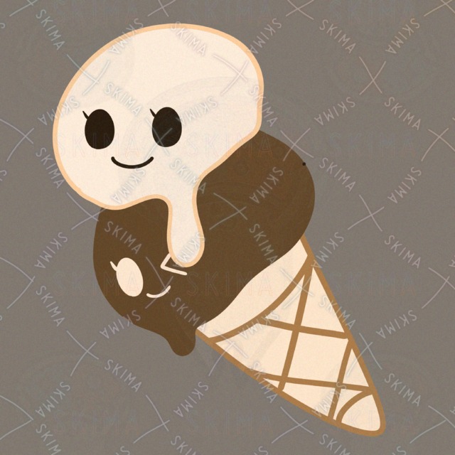 アイスクリームのアイコンイラスト