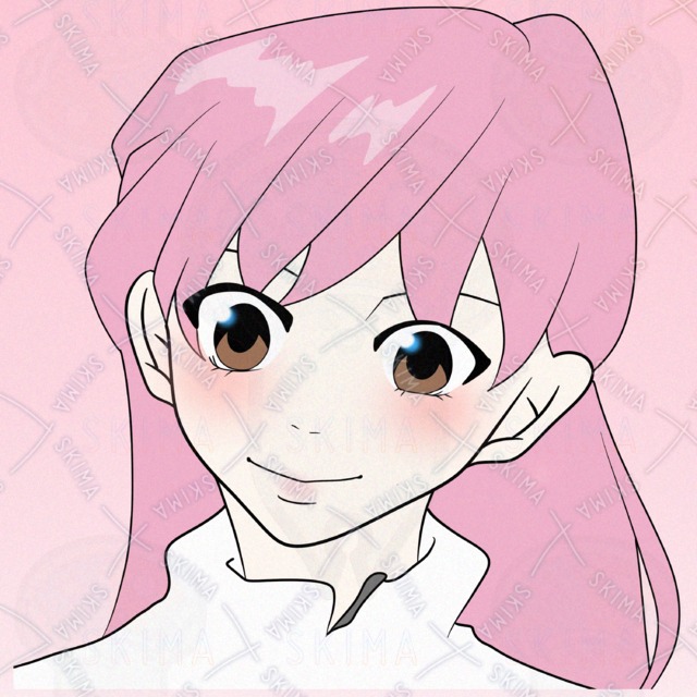 かわいい女性のアイコンイラスト