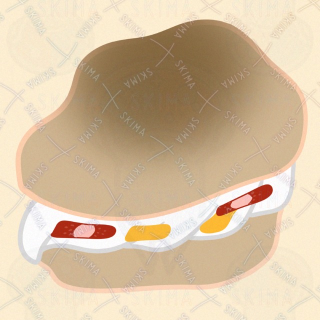 シュークリームのアイコンイラスト