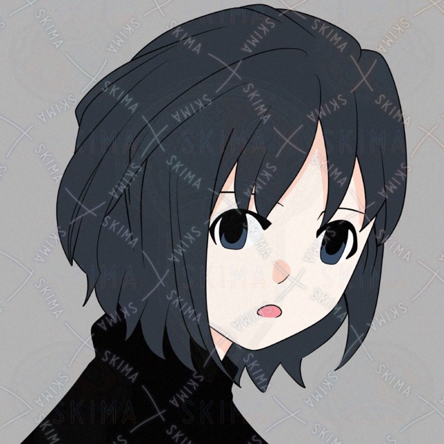 かわいい女の子のアイコンイラスト