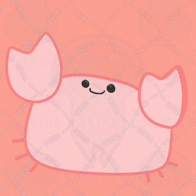 かわいいカニのアイコンイラスト