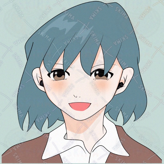 かわいい女の子のアイコンイラスト