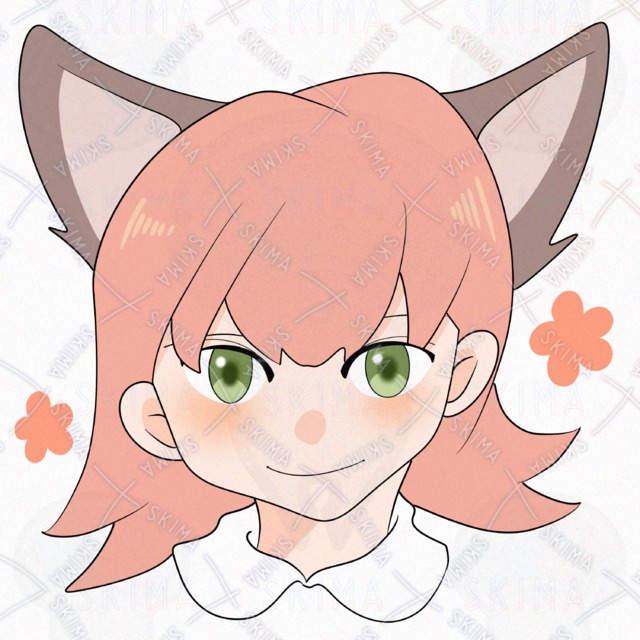 可愛い女の子のアイコンイラスト