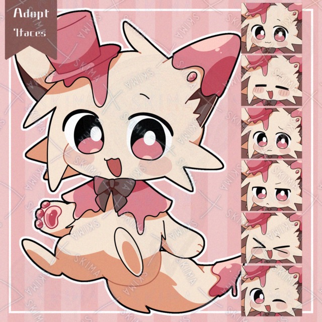 いちごチョコのケモ【表情差分7枚】