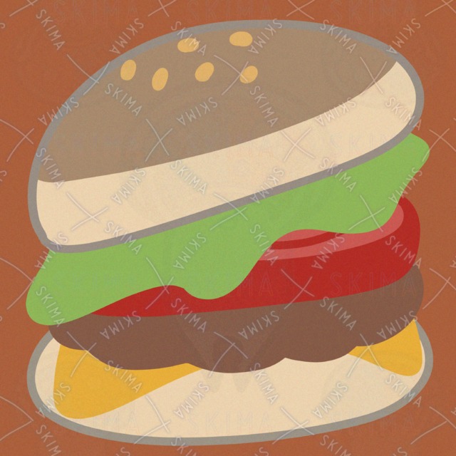 ハンバーガーのアイコンイラスト