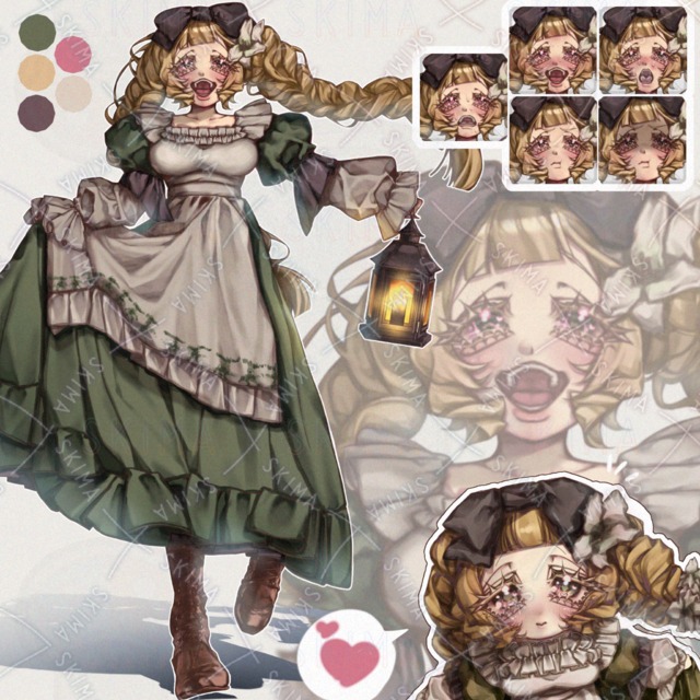 無邪気な村娘🌷🧺【表情差分5種＋SD】