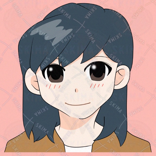 かわいい女の子のアイコンイラスト