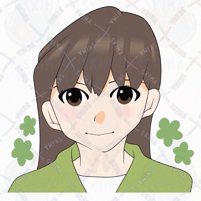 かわいい女性のアイコンイラスト