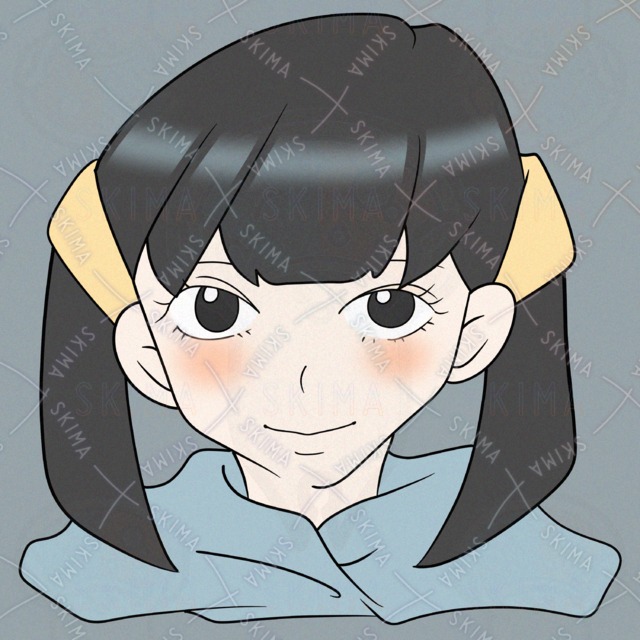 かわいい女の子のアイコンイラスト
