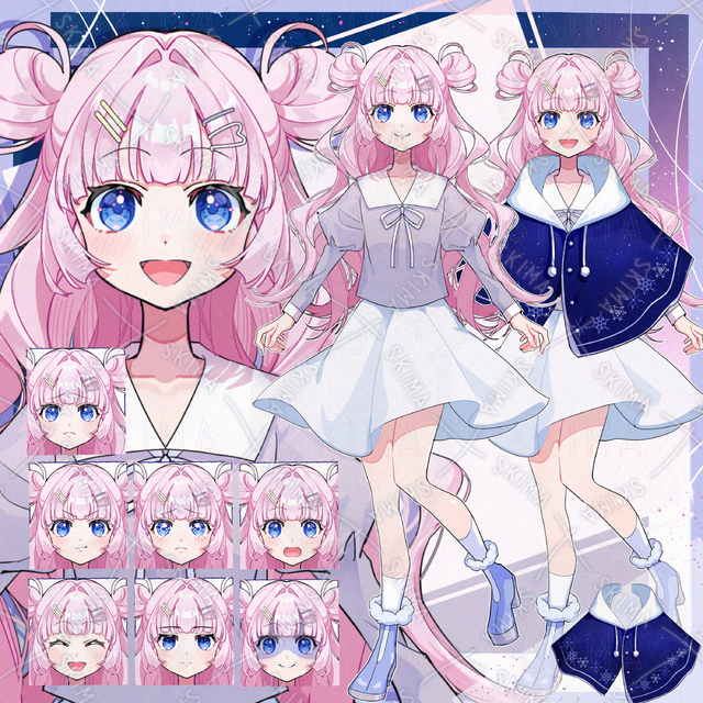 ふわふわピンクヘアの子