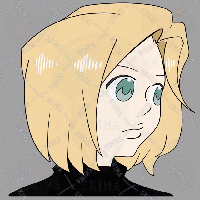 かわいい女性のアイコンイラスト