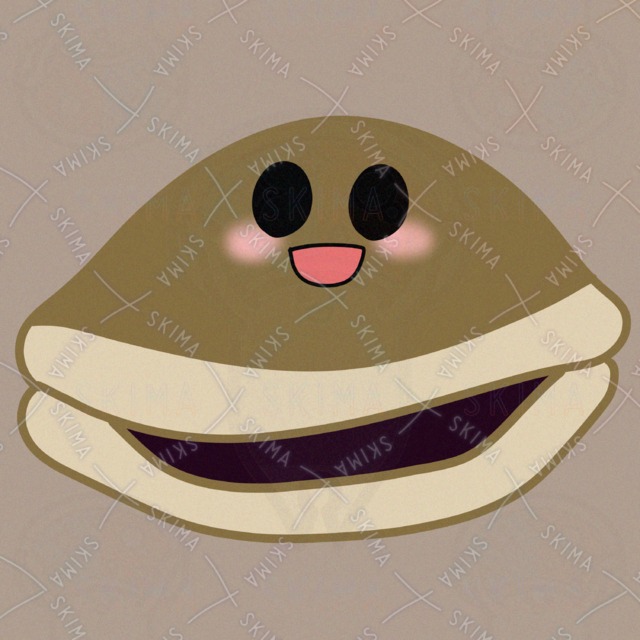 かわいいどら焼きのアイコンイラスト