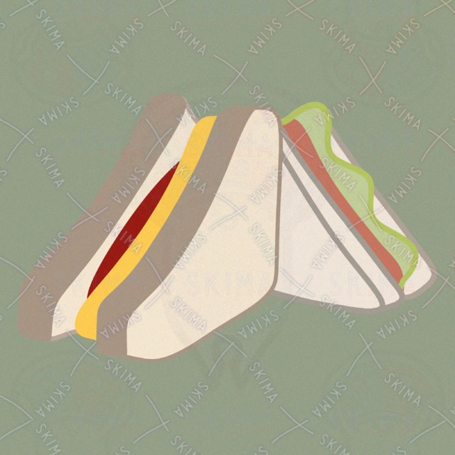 サンドイッチのアイコンイラスト