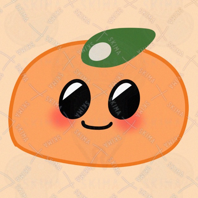 かわいいみかんのイラスト