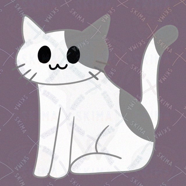 かわいい猫のアイコンイラスト