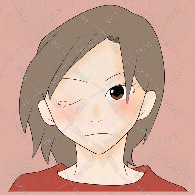 かわいい女性のアイコンイラスト