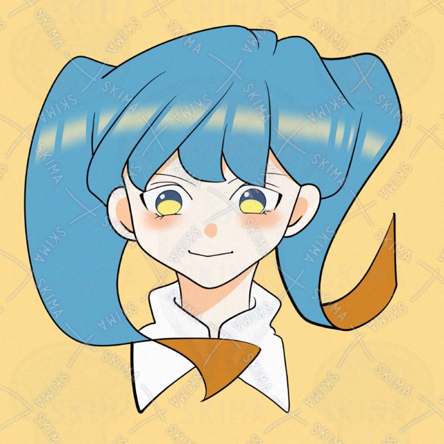 かわいい女の子のアイコンイラスト