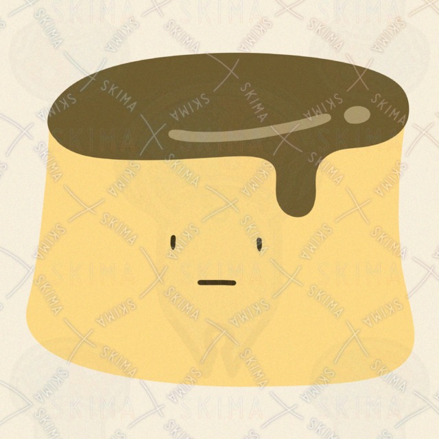 かわいいプリンのアイコンイラスト